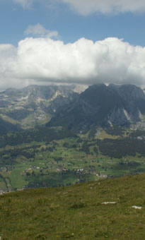 Der Säntisgipfel in Wolken Der Säntisgipfel in Wolken