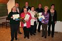 Von links:Gaby Flamm(40),Vorsitzender Claus Bayer, Elfriede und Christian Nilkes(25), Rosemarie Speh(25), Anton Speh(40), Christa Degler(40)und Priska Pfister, die Stellvertreterin des Gauobmanns.Den an diesem Abend verhinderten Jubilaren (Hedwig Maier und Emma Rossknecht - 25 Jahre -, Steffi Mauch und Konrad Geschwender - 40 Jahre)überbrachte der Vorsitzende Claus Bayer die Auszeichnungen persönlich.